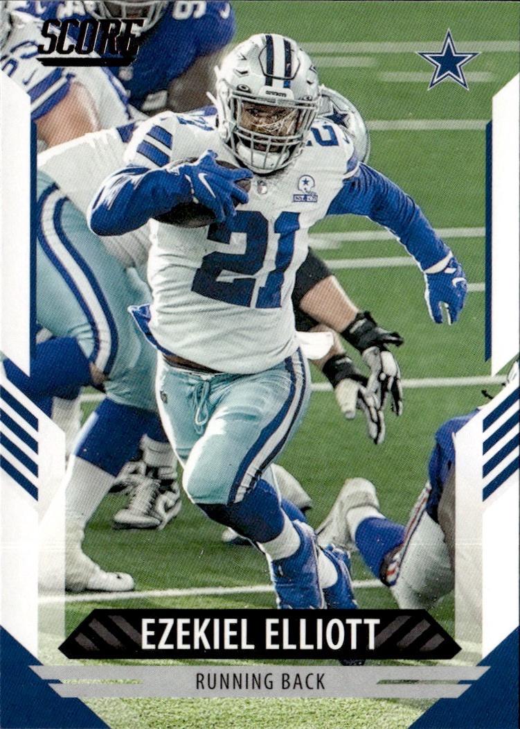 2021 Score Football Base #52 Dallas Cowboys (Ezekiel Elliott)