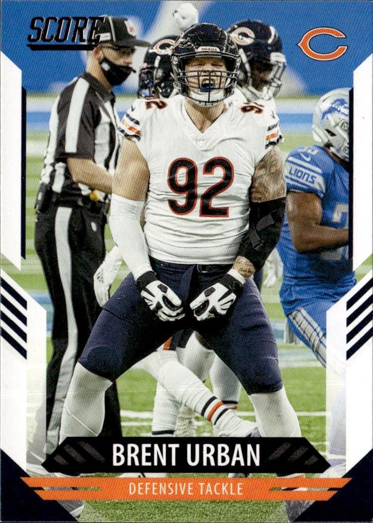 2021 Score Football Base #129 Chicago Bears (Brent Urban)