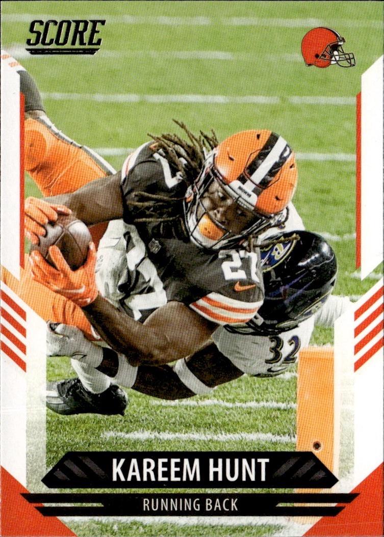 2021 Score Football Base #109 Cleveland Browns (Kareem Hunt)