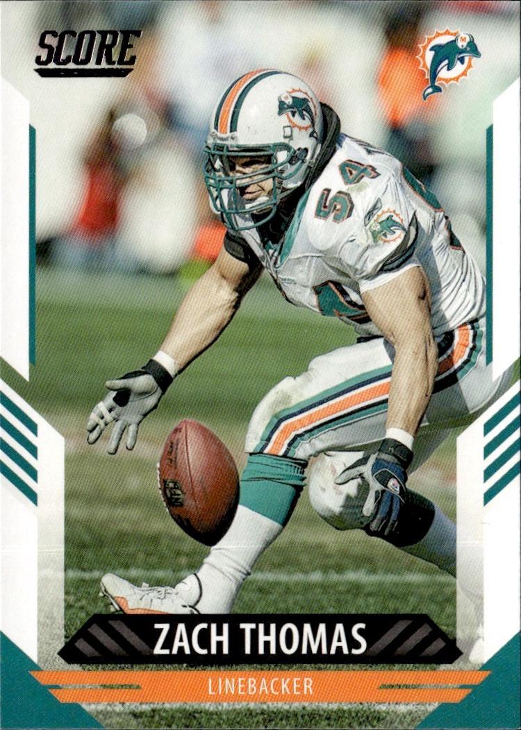 2021 Score Football Base #33 Miami Dolphins (Zach Thomas)