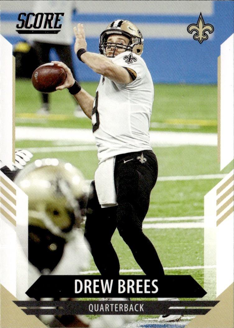 2021 Score Football Base #206 New Orleans Saints (Drew Brees)