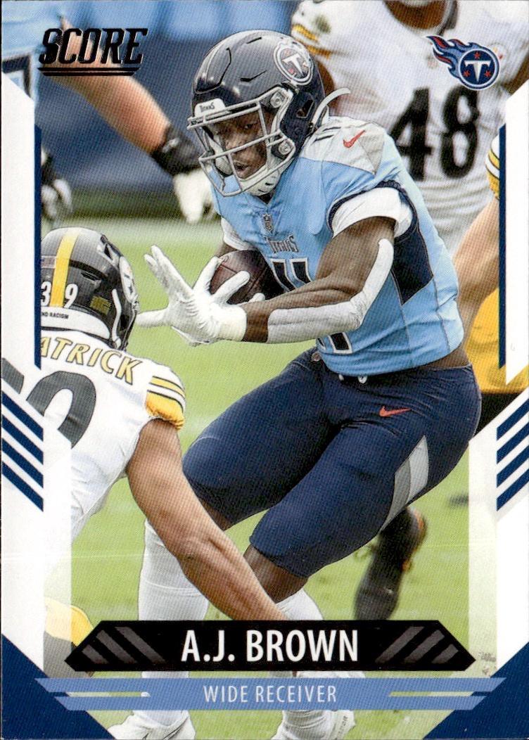 2021 Score Football Base #183 Tennessee Titans (A.J. Brown)