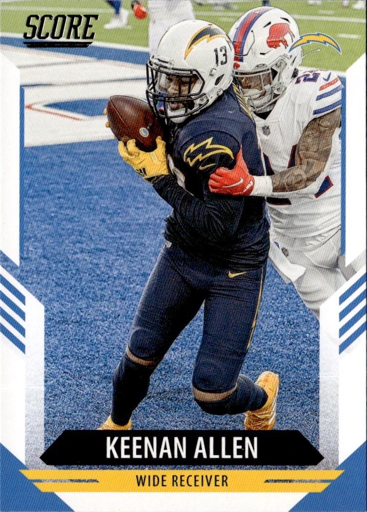 2021 Score Football Base #236 Los Angeles Chargers (Keenan Allen)
