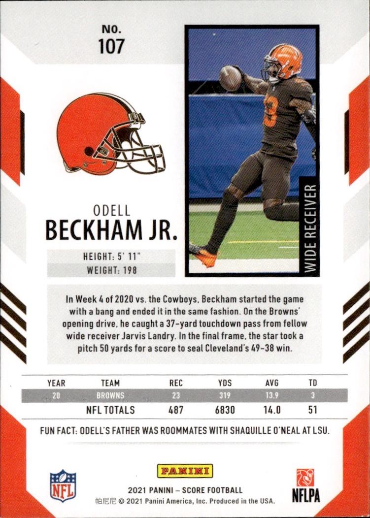 2021 Score Football Base #107 Cleveland Browns (Odell Beckham Jr.)