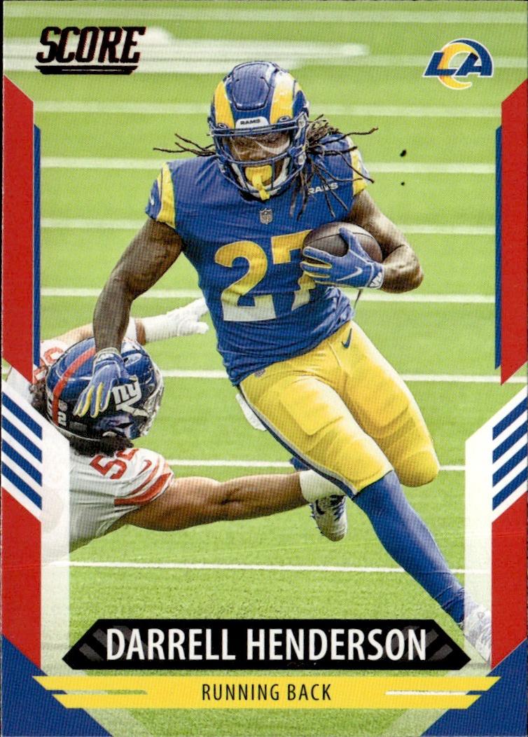 2021 Score Football Base #252 Los Angeles Rams (Darrell Henderson)
