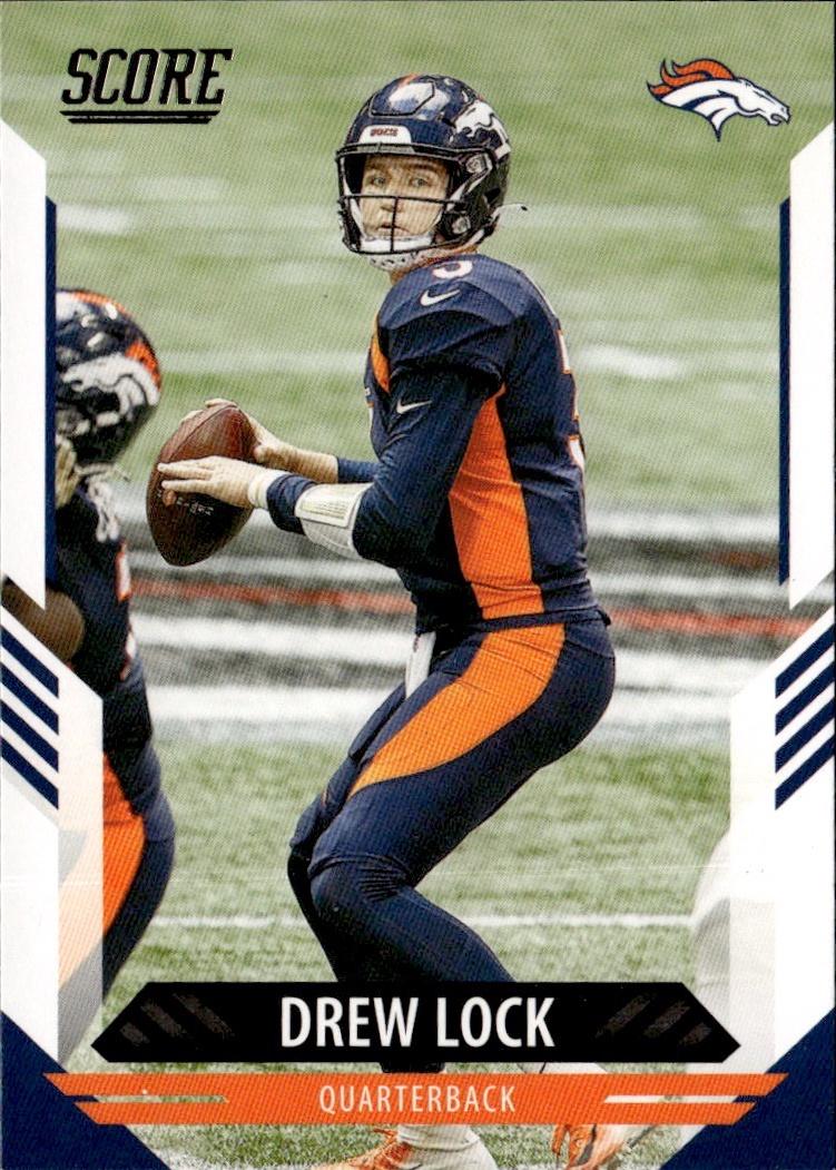 2021 Score Football Base #215 Denver Broncos (Drew Lock)