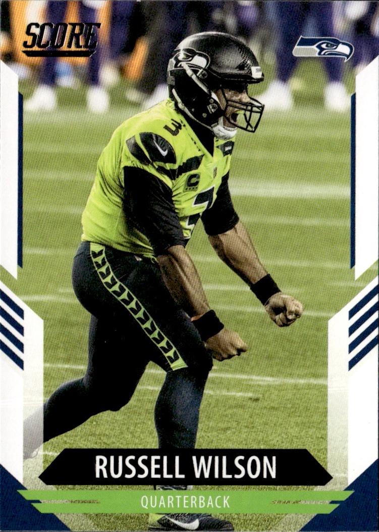 2021 Score Football Base #266 Seattle Seahawks (Russell Wilson)