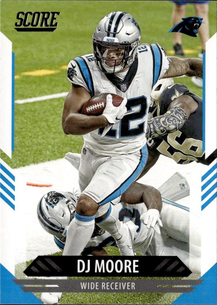 2021 Score Football Base #202 Carolina Panthers (DJ Moore)
