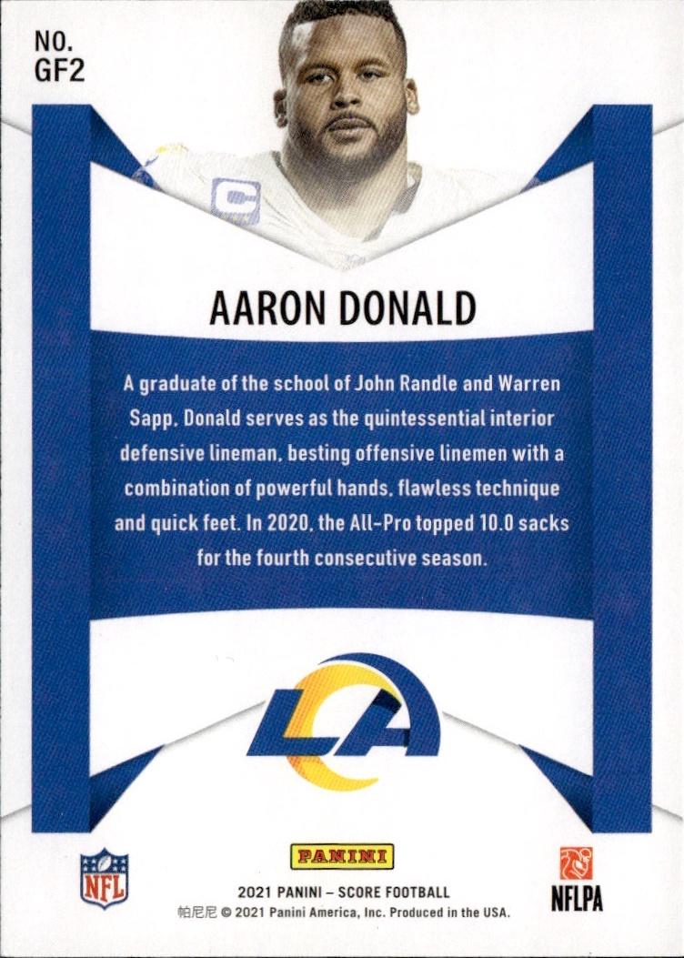 2021 Score Football Game Face Red #GF2 Los Angeles Rams (Aaron Donald)