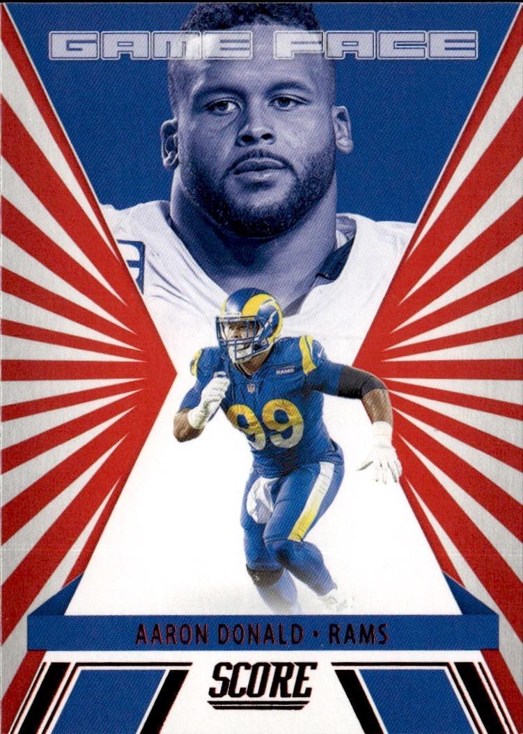 2021 Score Football Game Face Red #GF2 Los Angeles Rams (Aaron Donald)