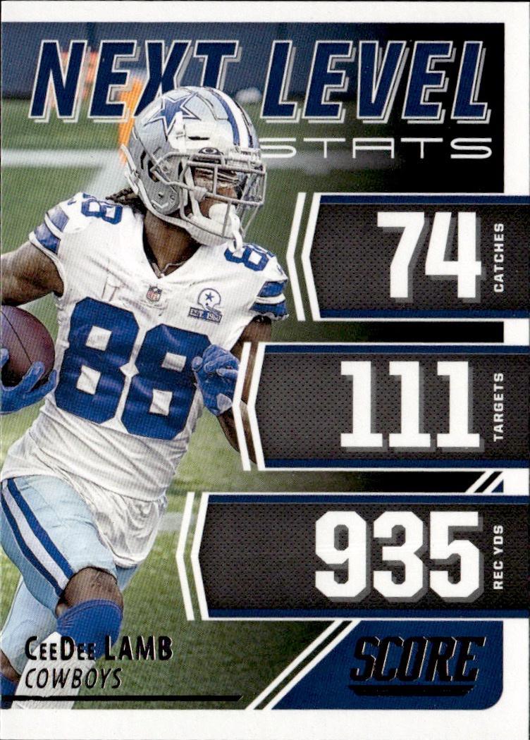 2021 Score Football Next Level Stats #NL22 Dallas Cowboys (CeeDee Lamb)