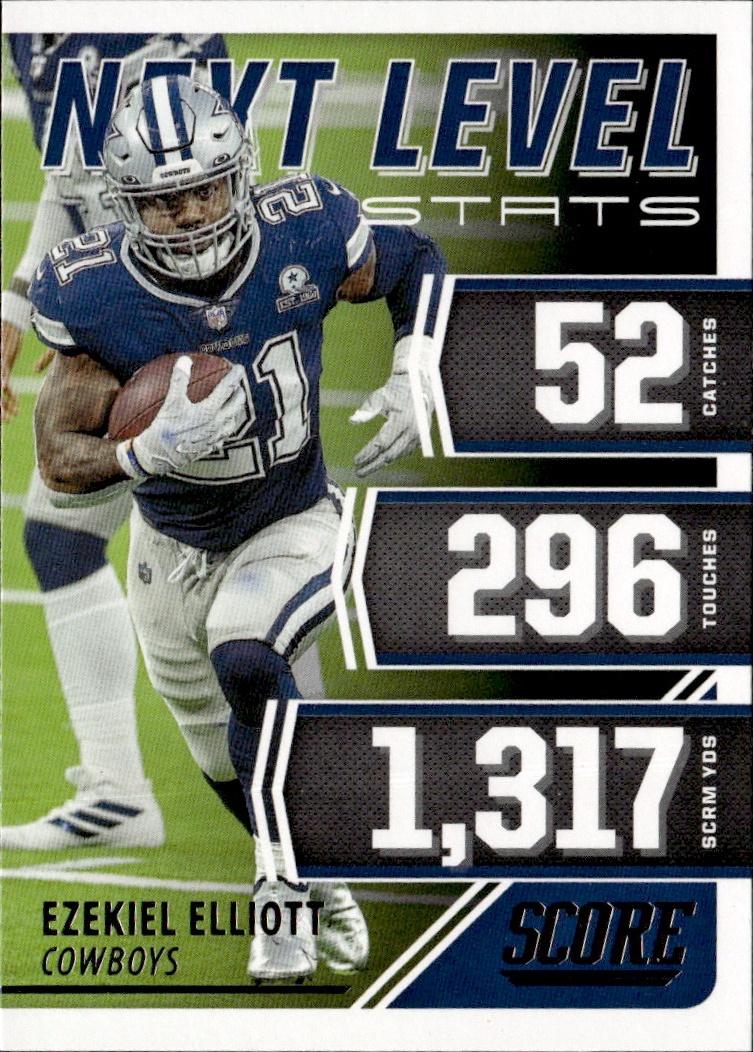 2021 Score Football Next Level Stats #NL18 Dallas Cowboys (Ezekiel Elliott)