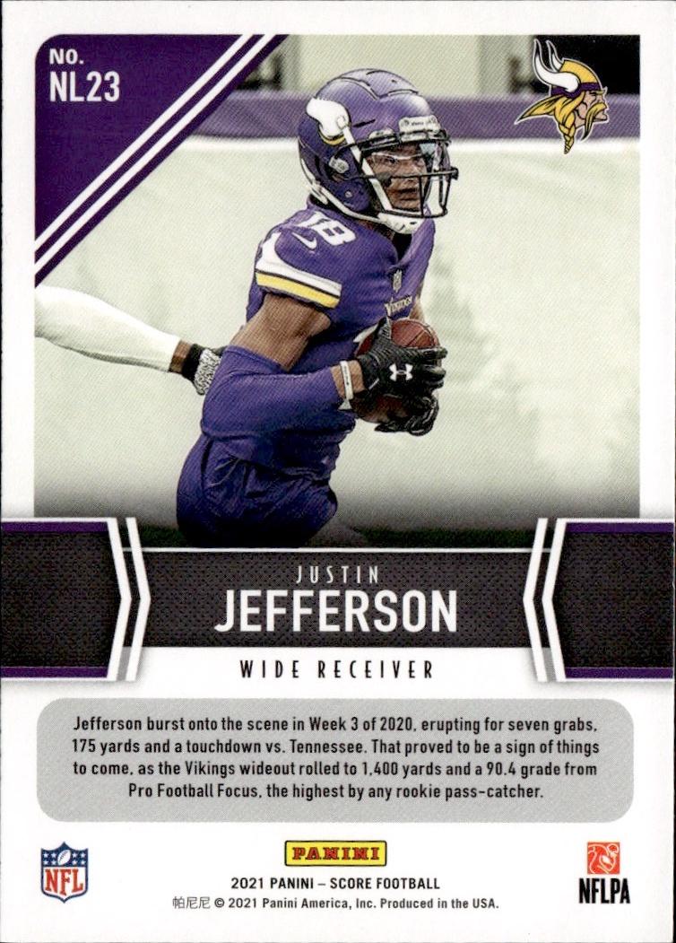 2021 Score Football Next Level Stats #NL23 Minnesota Vikings (Justin Jefferson)