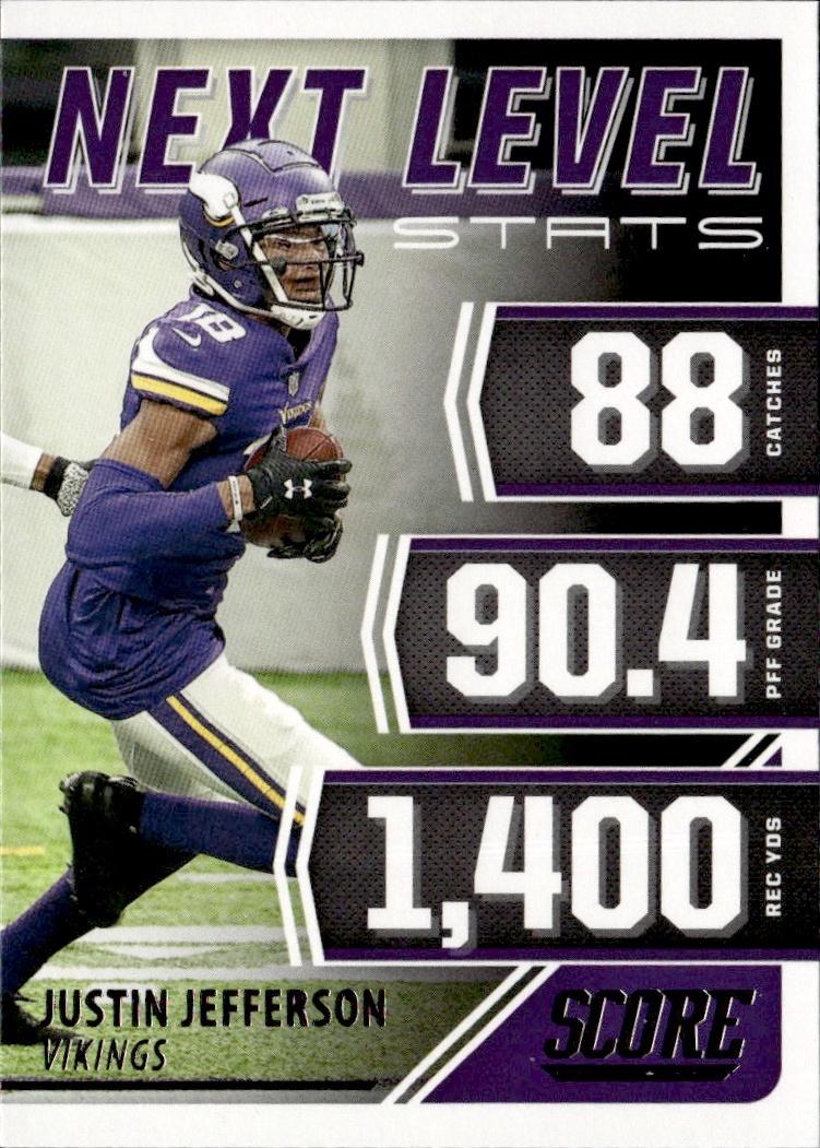 2021 Score Football Next Level Stats #NL23 Minnesota Vikings (Justin Jefferson)
