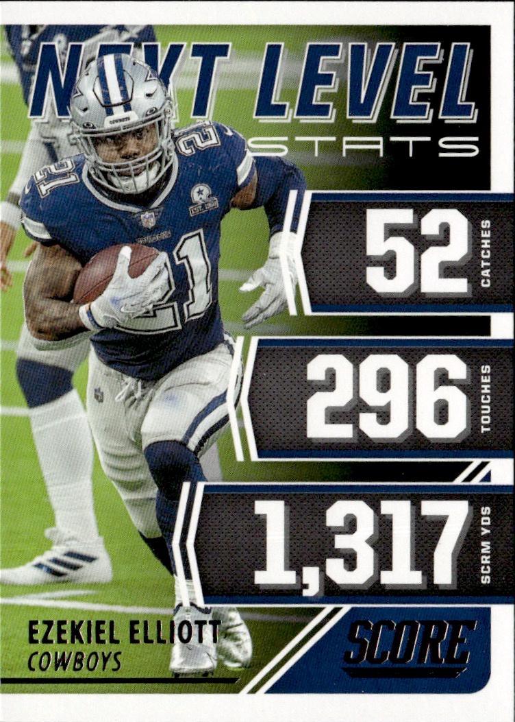2021 Score Football Next Level Stats #NL18 Dallas Cowboys (Ezekiel Elliott)