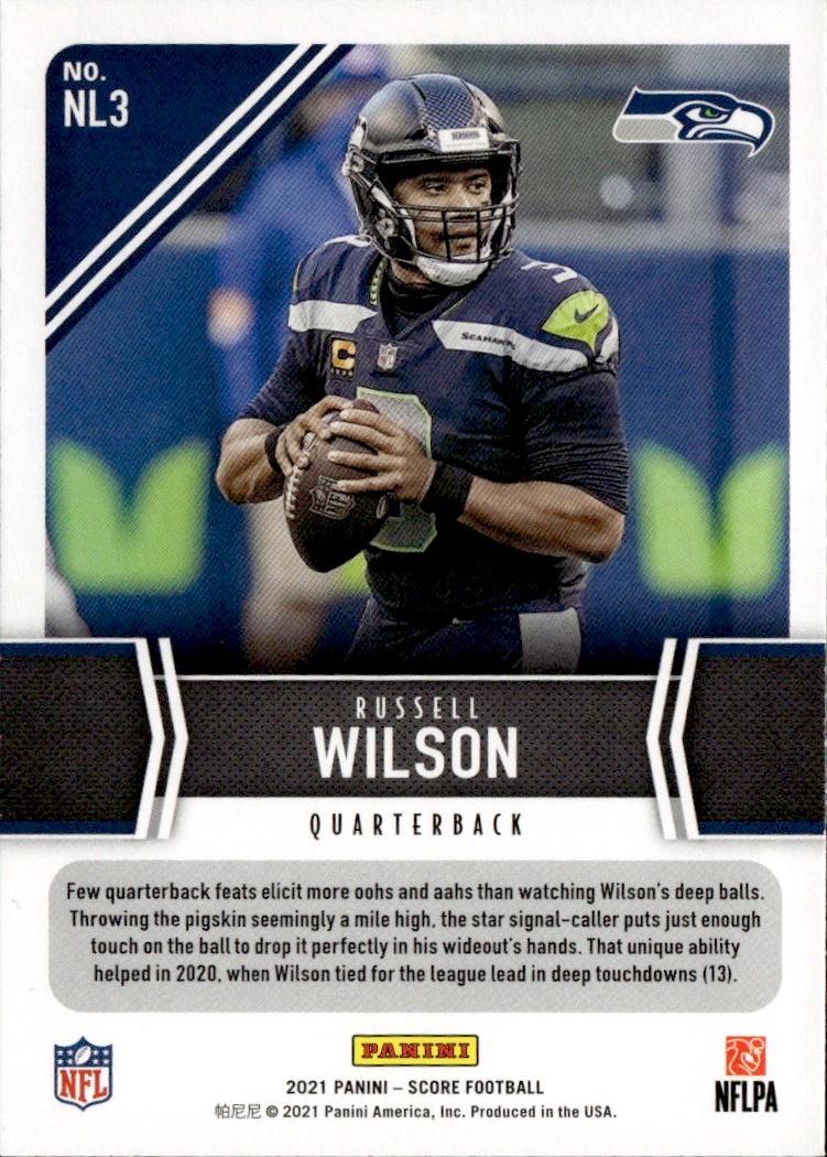 2021 Score Football Next Level Stats #NL3 Seattle Seahawks (Russell Wilson)