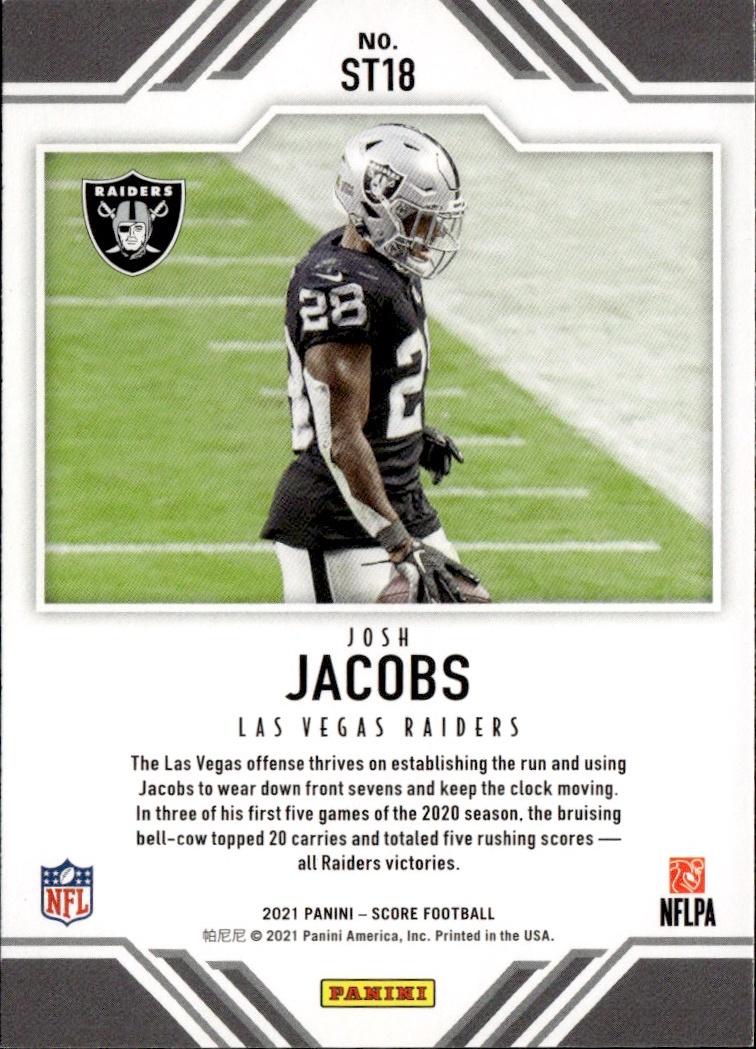 2021 Score Football Score Team #ST18 Las Vegas Raiders (Josh Jacobs)