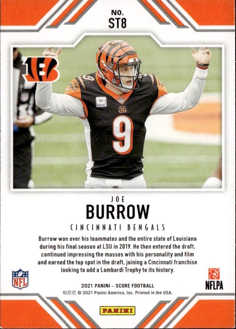 2021 Score Football Score Team #ST8 Cincinnati Bengals (Joe Burrow)