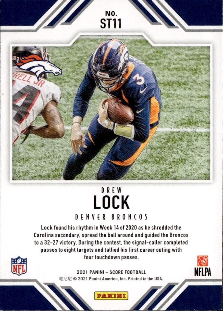 2021 Score Football Score Team #ST11 Denver Broncos (Drew Lock)
