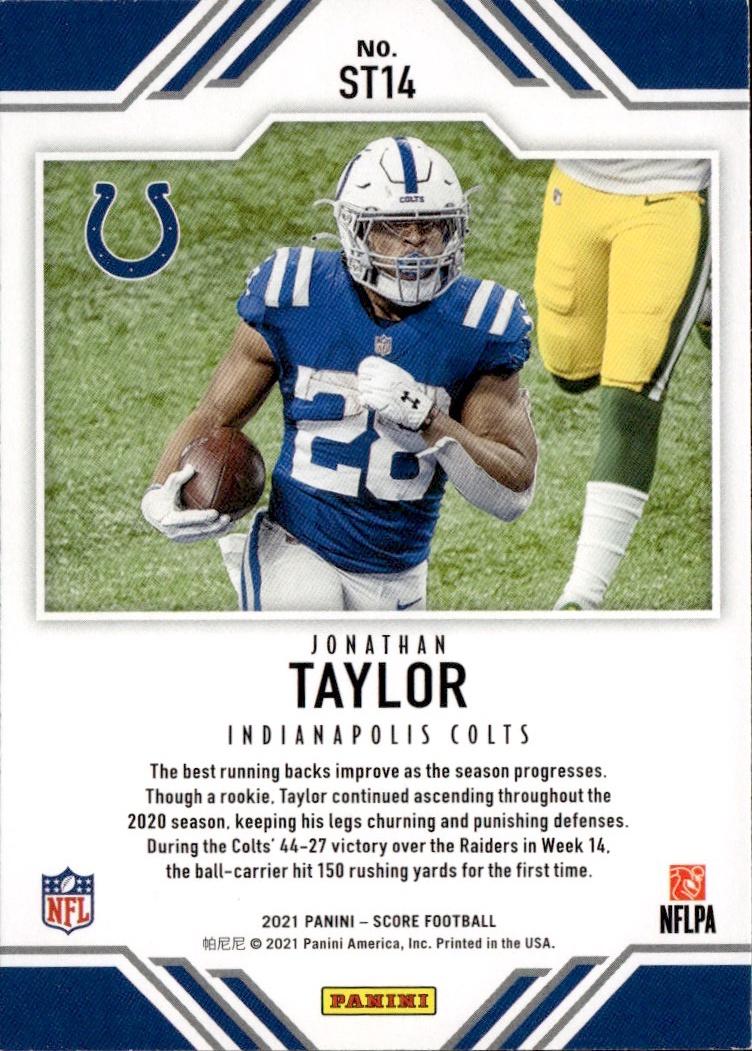 2021 Score Football Score Team #ST14 Indianapolis Colts (Jonathan Taylor)