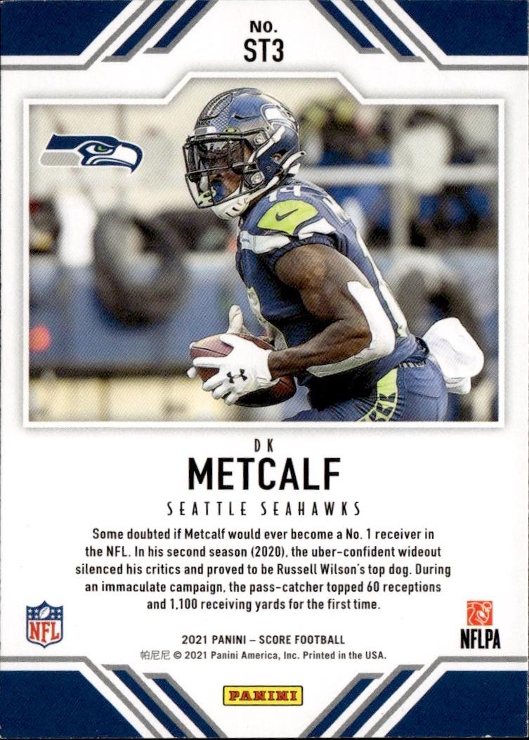 2021 Score Football Score Team #ST3 Seattle Seahawks (DK Metcalf)