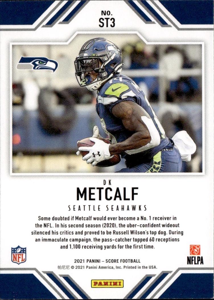 2021 Score Football Score Team #ST3 Seattle Seahawks (DK Metcalf)
