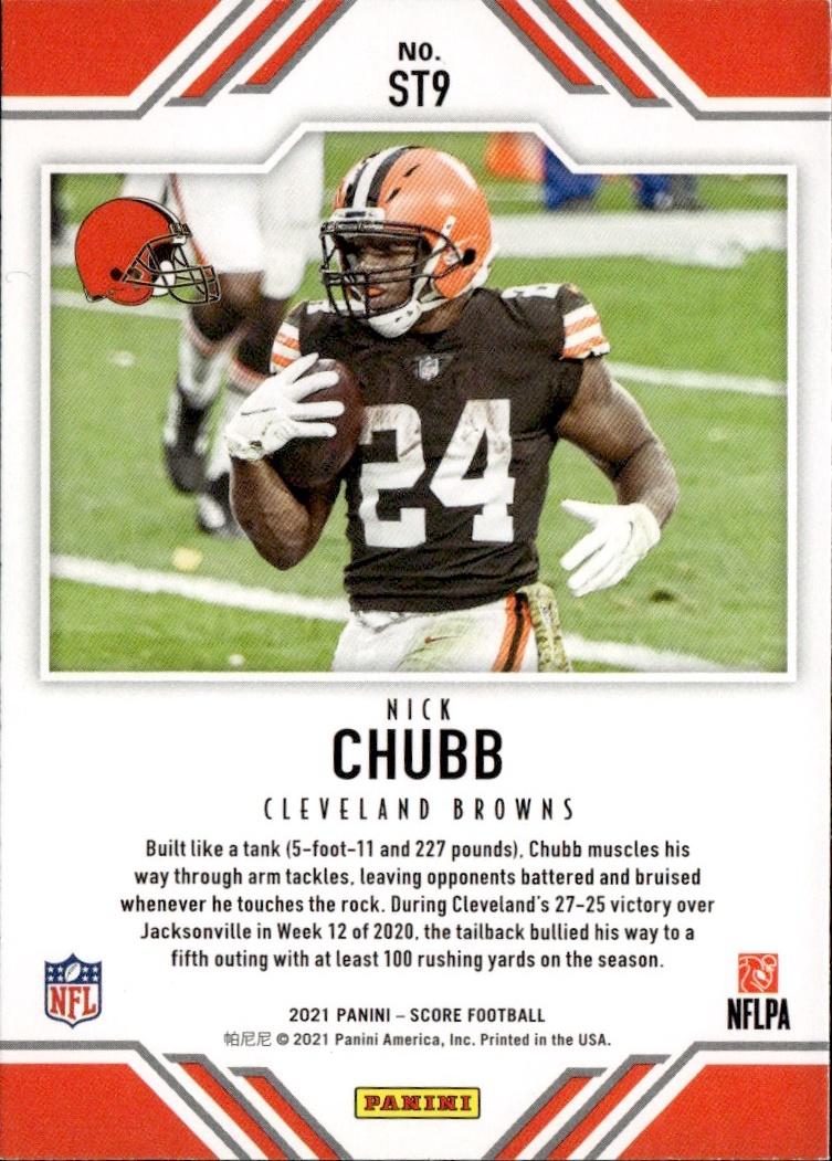 2021 Score Football Score Team #ST9 Cleveland Browns (Nick Chubb)