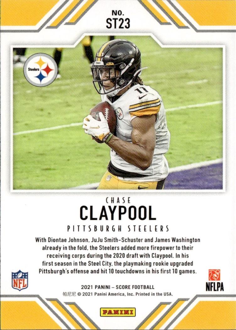 2021 Score Football Score Team #ST23 Pittsburgh Steelers (Chase Claypool)