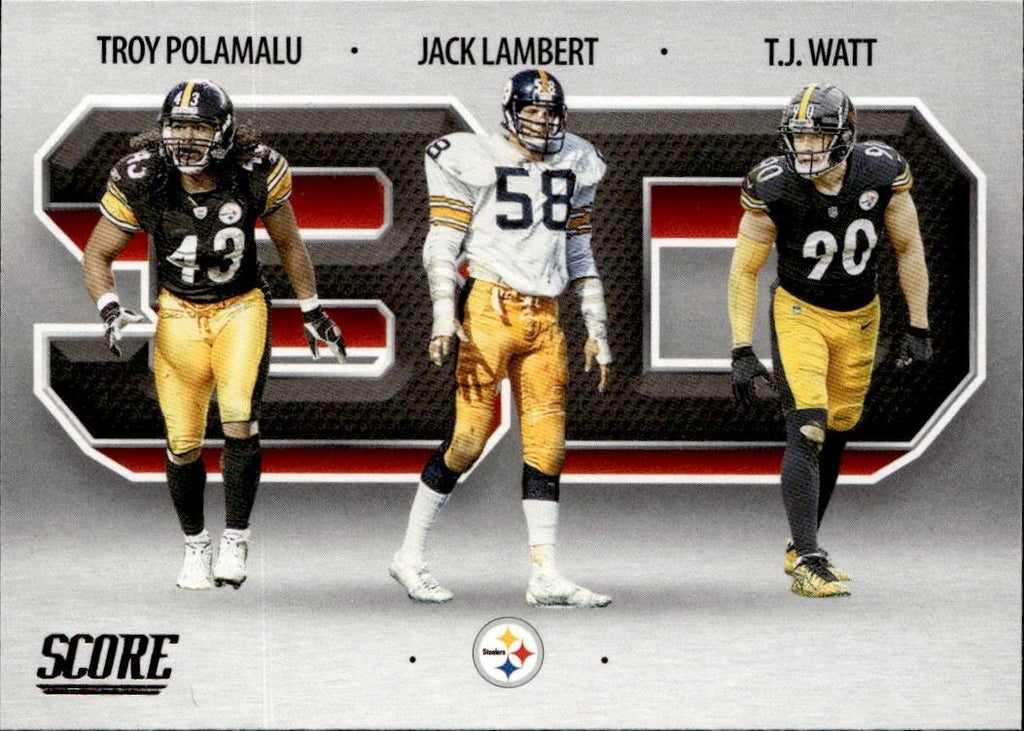 2021 Score Football 3D #3D4 Pittsburgh Steelers (Jack Lambert / T.J. Watt / Troy Polamalu )