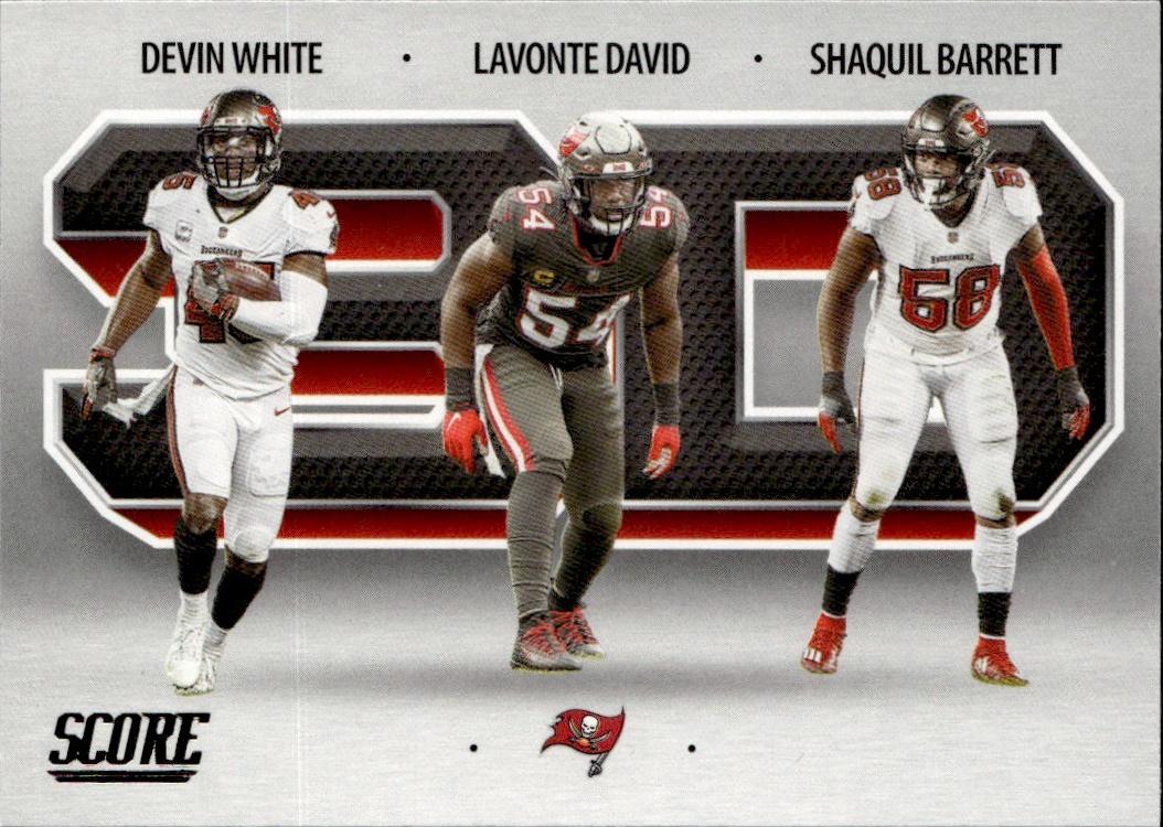 2021 Score Football 3D #3D10 Tampa Bay Buccaneers (Devin White / Lavonte David / Shaquil Barrett )
