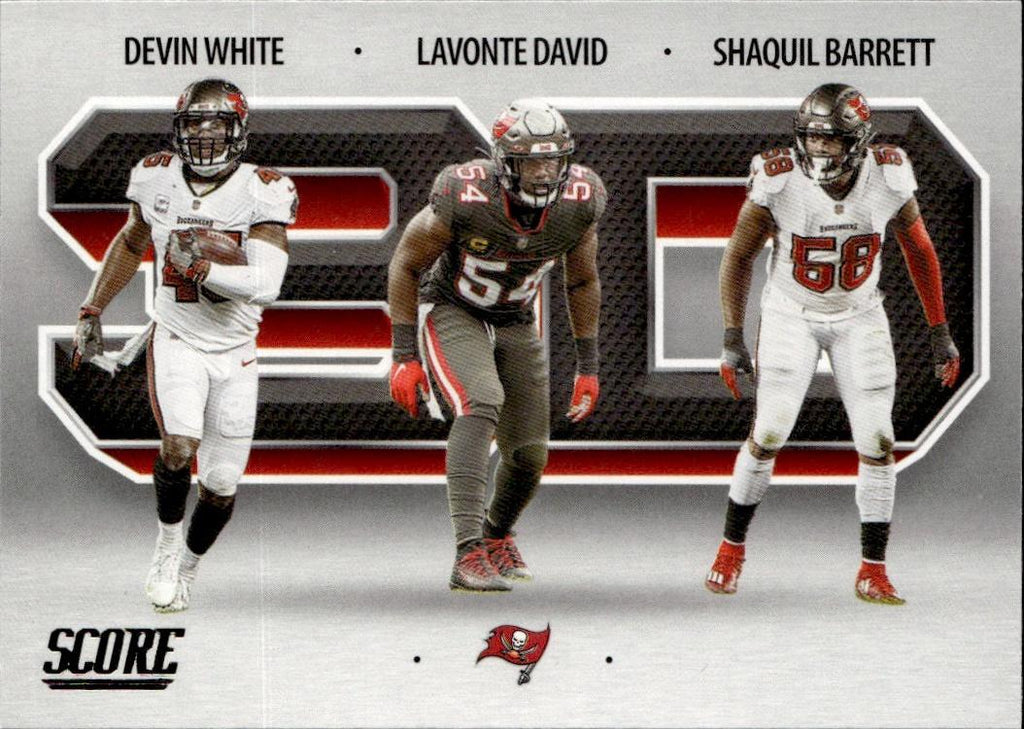 2021 Score Football 3D #3D10 Tampa Bay Buccaneers (Devin White / Lavonte David / Shaquil Barrett )