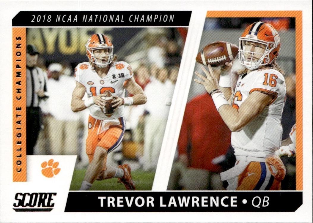 2021 Score Football Collegiate Champions #CC10 Clemson Tigers (Trevor Lawrence)