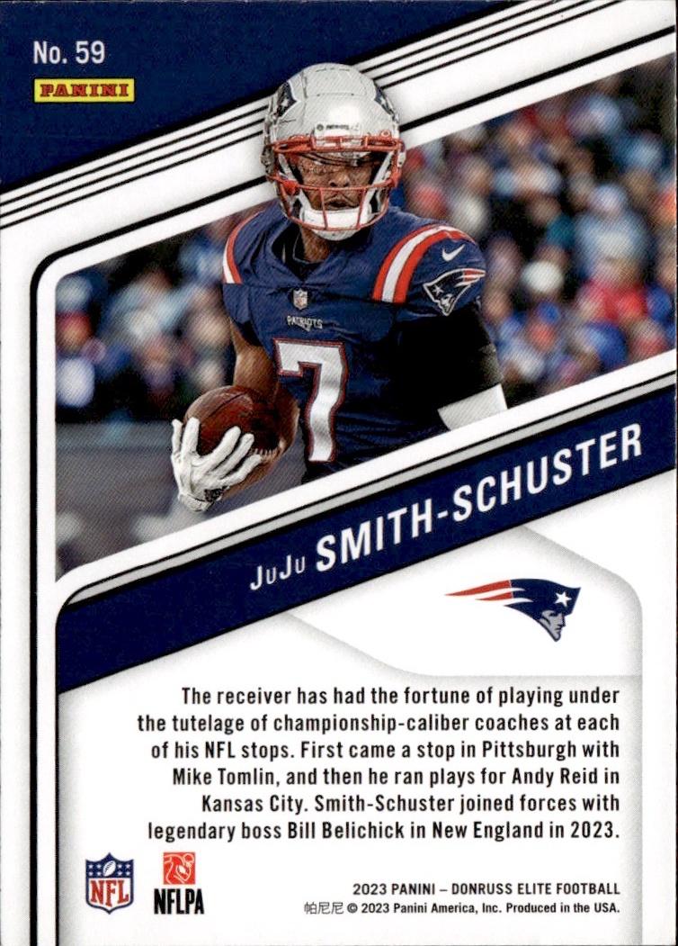 2023 Donruss Elite Football Base #59 New England Patriots (JuJu Smith-Schuster)