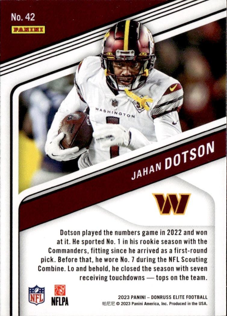2023 Donruss Elite Football Base #42 Washington Commanders (Jahan Dotson)