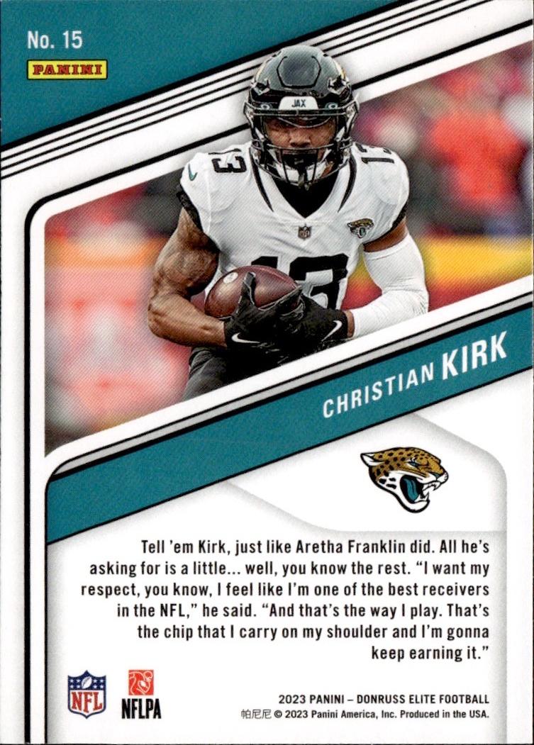 2023 Donruss Elite Football Base #15 Jacksonville Jaguars (Christian Kirk)