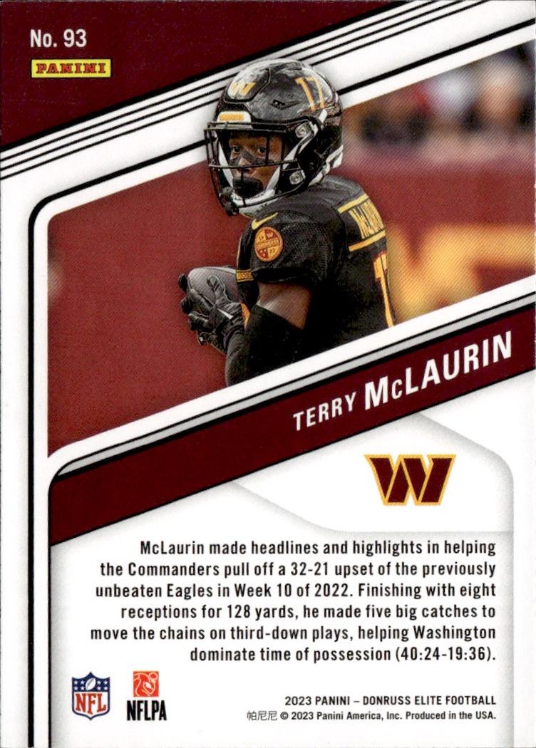 2023 Donruss Elite Football Base #93 Washington Commanders (Terry McLaurin)