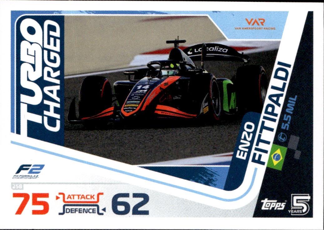 2024 Topps Turbo Attax F1 Racing Base #258 Van Amersfoort Racing (Enzo Fittipaldi)