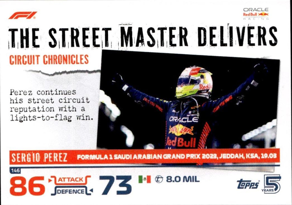 2024 Topps Turbo Attax F1 Racing Base #146 Oracle Red Bull Racing (Sergio Perez)
