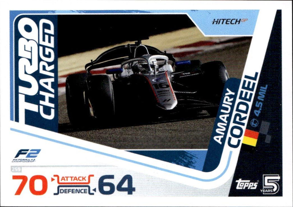 2024 Topps Turbo Attax F1 Racing Base #259 Hitech Pulse-Eight (Amaury Cordeel)