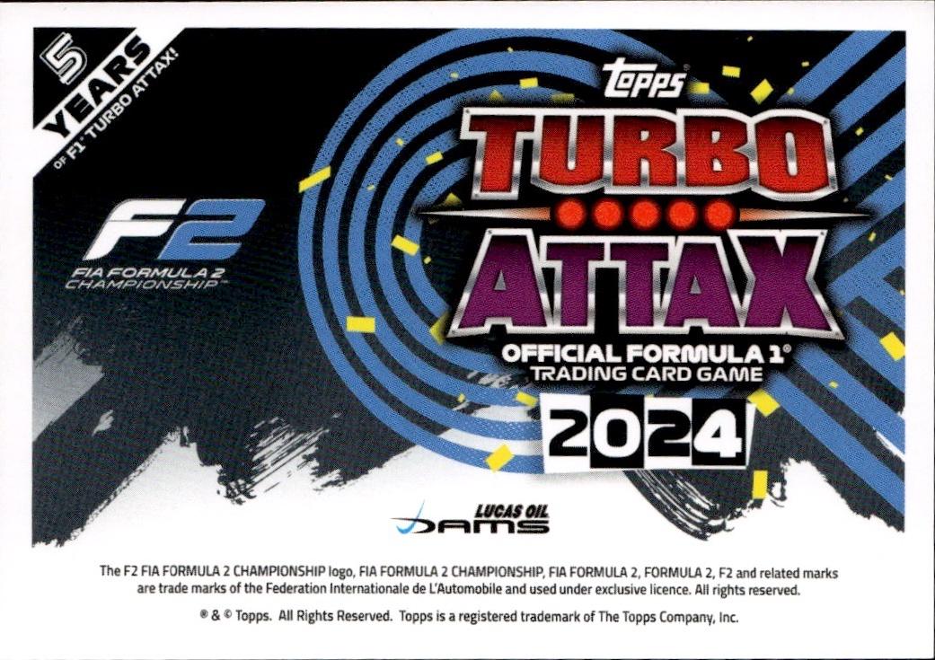2024 Topps Turbo Attax F1 Racing Base #252 Dams Lucas Oil (Juan Manuel Correa)