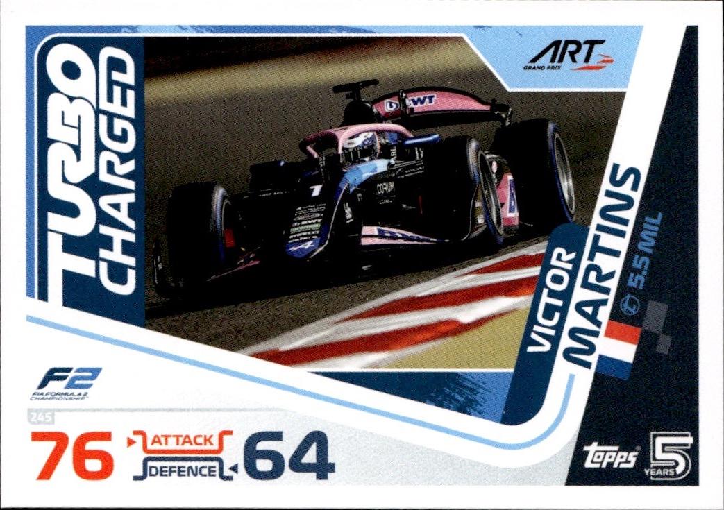 2024 Topps Turbo Attax F1 Racing Base #245 ART Grand Prix (Victor Martins)