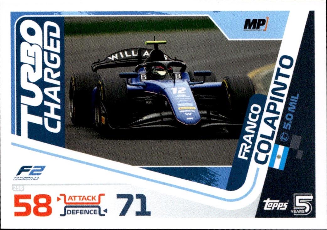 2024 Topps Turbo Attax F1 Racing Base #256 MP Motorsport (Franco Colapinto)