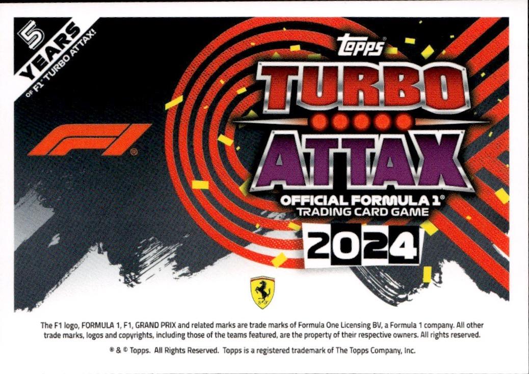 2024 Topps Turbo Attax F1 Racing Base #35 Scuderia Ferrari (Carlos Sainz)