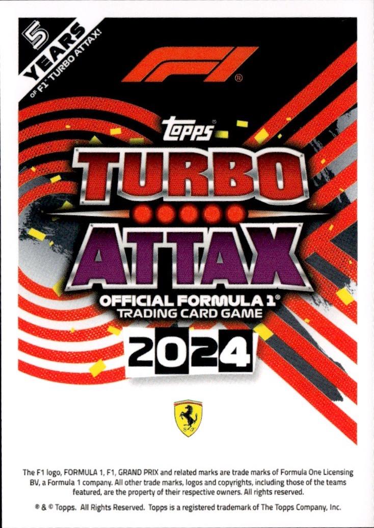 2024 Topps Turbo Attax F1 Racing Base #112 Scuderia Ferrari (Charles Leclerc)