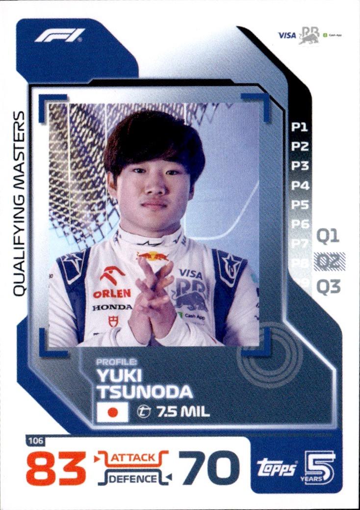 2024 Topps Turbo Attax F1 Racing Base #106 Visa Cash App RB Formula One (Yuki Tsunoda)