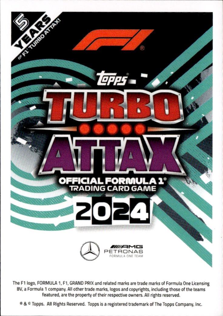 2024 Topps Turbo Attax F1 Racing Base #22 Mercedes-AMG Petronas Formula One Team (Lewis Hamilton)