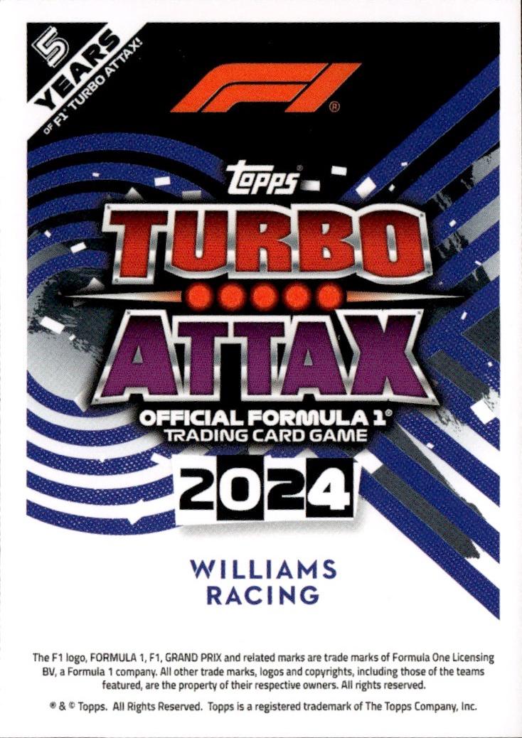 2024 Topps Turbo Attax F1 Racing Base #65 Williams Racing (James Vowles)