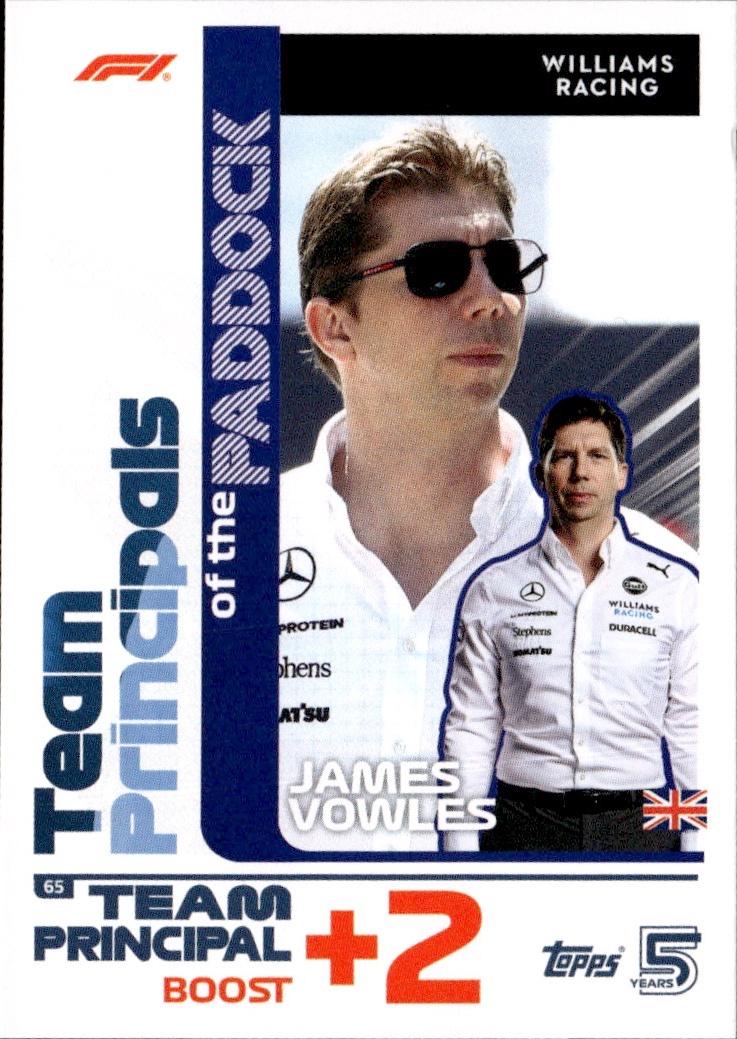 2024 Topps Turbo Attax F1 Racing Base #65 Williams Racing (James Vowles)