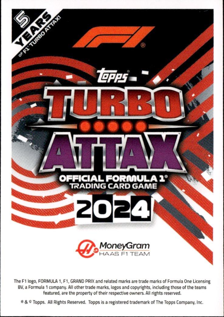 2024 Topps Turbo Attax F1 Racing Base #92 Haas F1 Team (Ayao Komatsu)