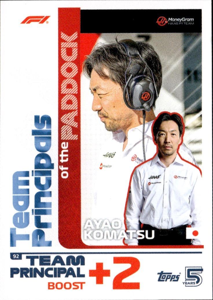 2024 Topps Turbo Attax F1 Racing Base #92 Haas F1 Team (Ayao Komatsu)